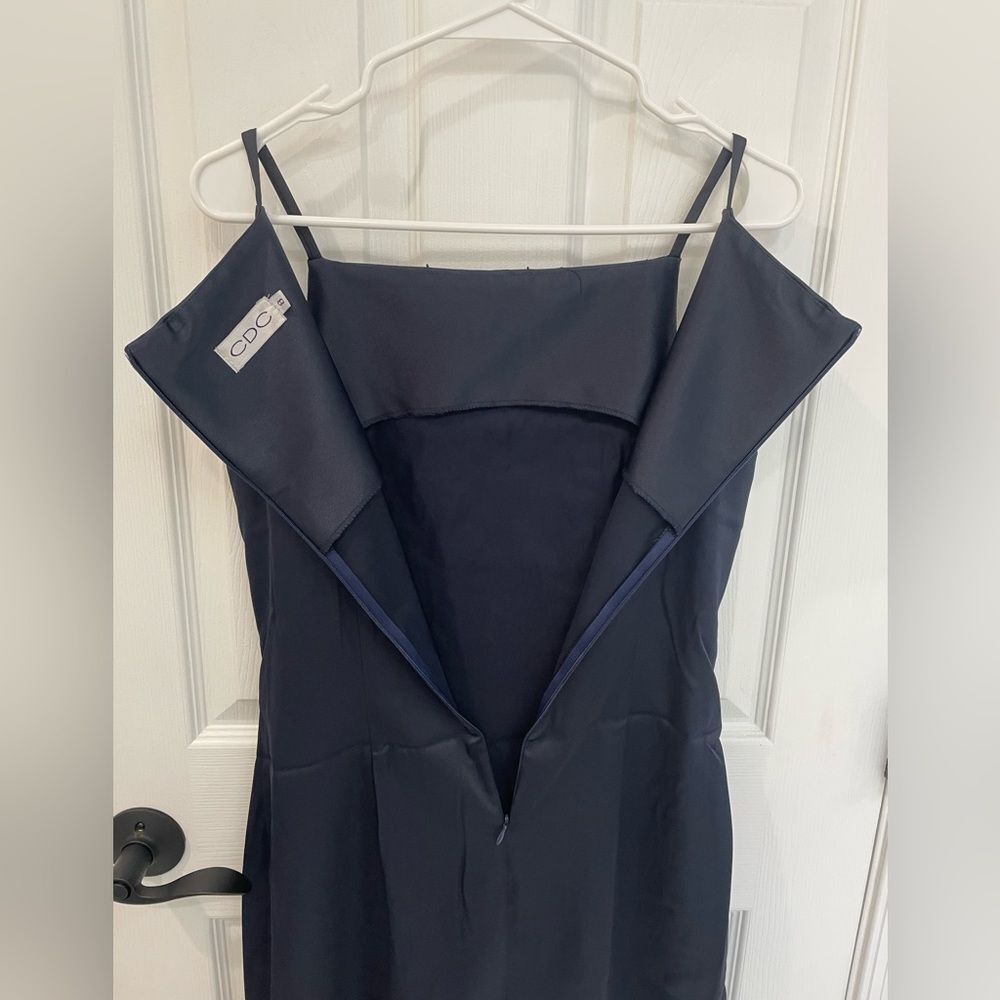 CDC Vintage Beaded Navy Knee Length Dress Women’s Size 8 - Picture 4 of 9